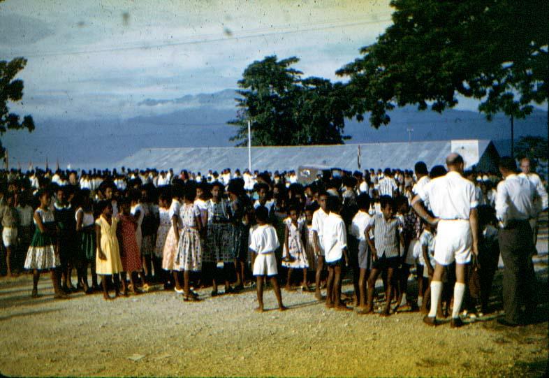 Before the start of the child aubade Stichting Papua Erfgoed