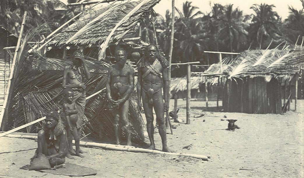BD/168/10 - 
Papoea&#039;s in rituele kleding
