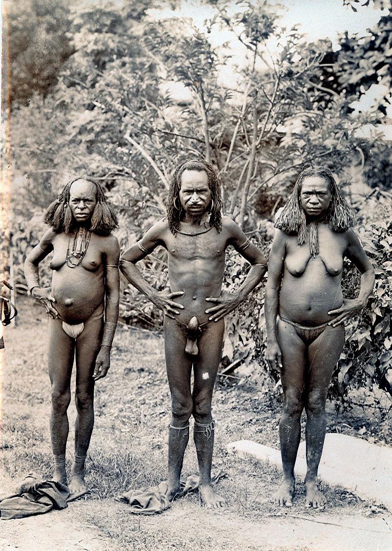 BD/168/5 - 
Papoea&#039;s in rituele kleding
