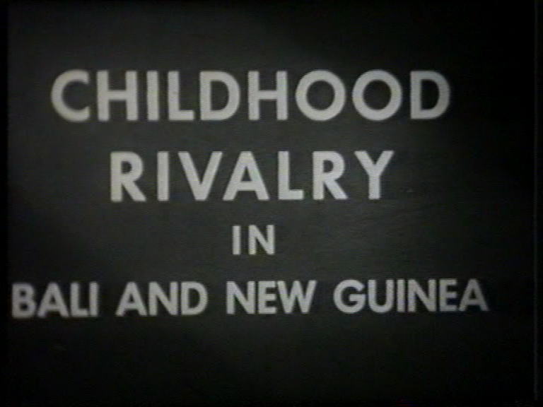 FI/1200/100 - 
Childhood rivalry in Bali and New Guinea
