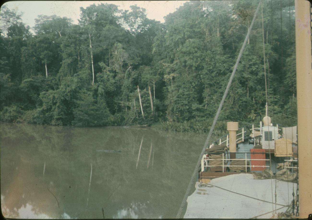 BD/144/507 - 
Foto oever rivier vanaf schip
