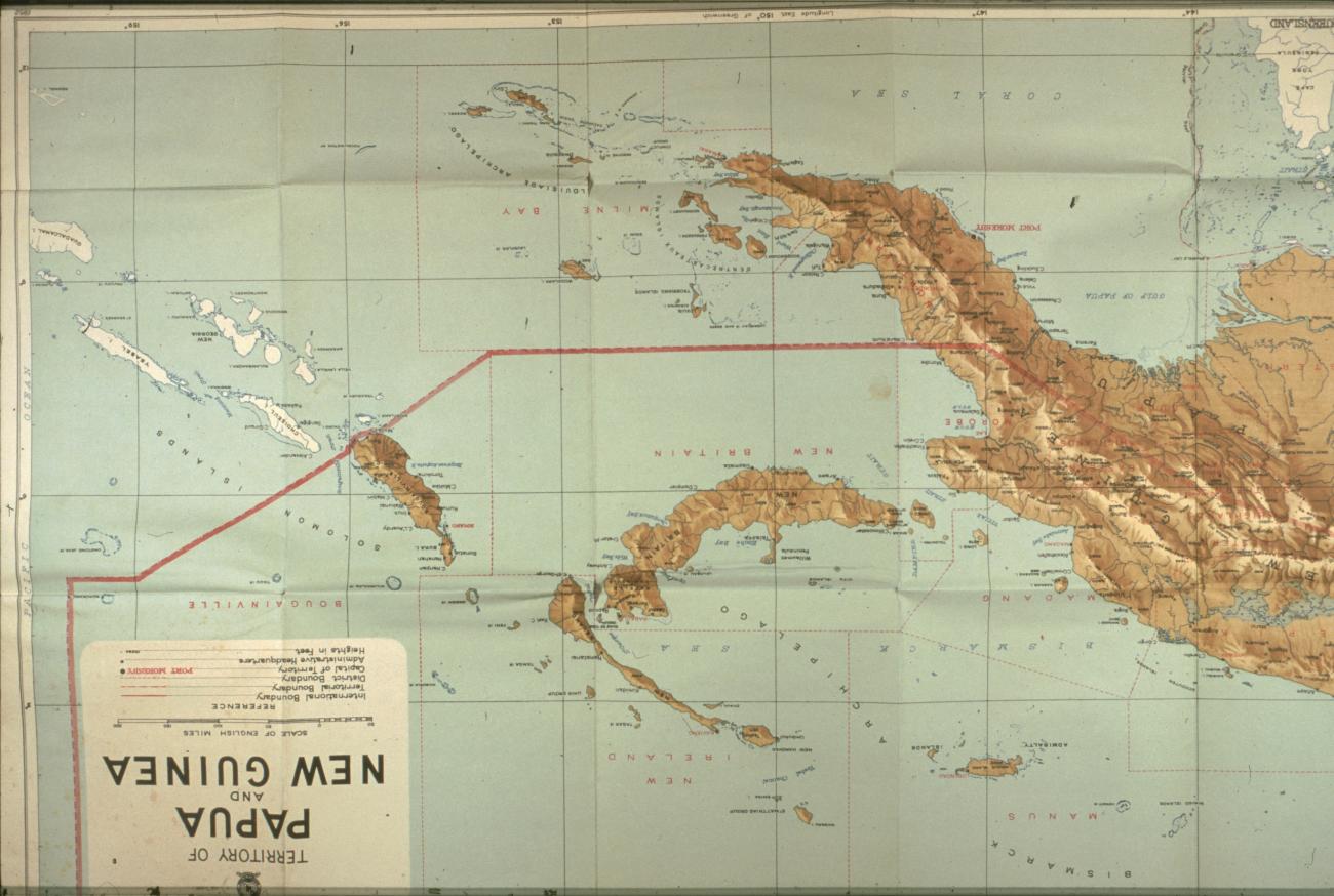 BD/67/216 - 
Kaart van Papua Nieuw-Guinea
