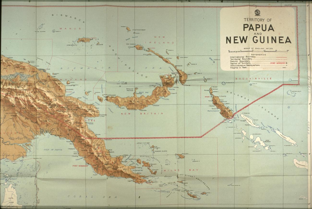 BD/67/222 - 
Kaart van Papua Nieuw-Guinea
