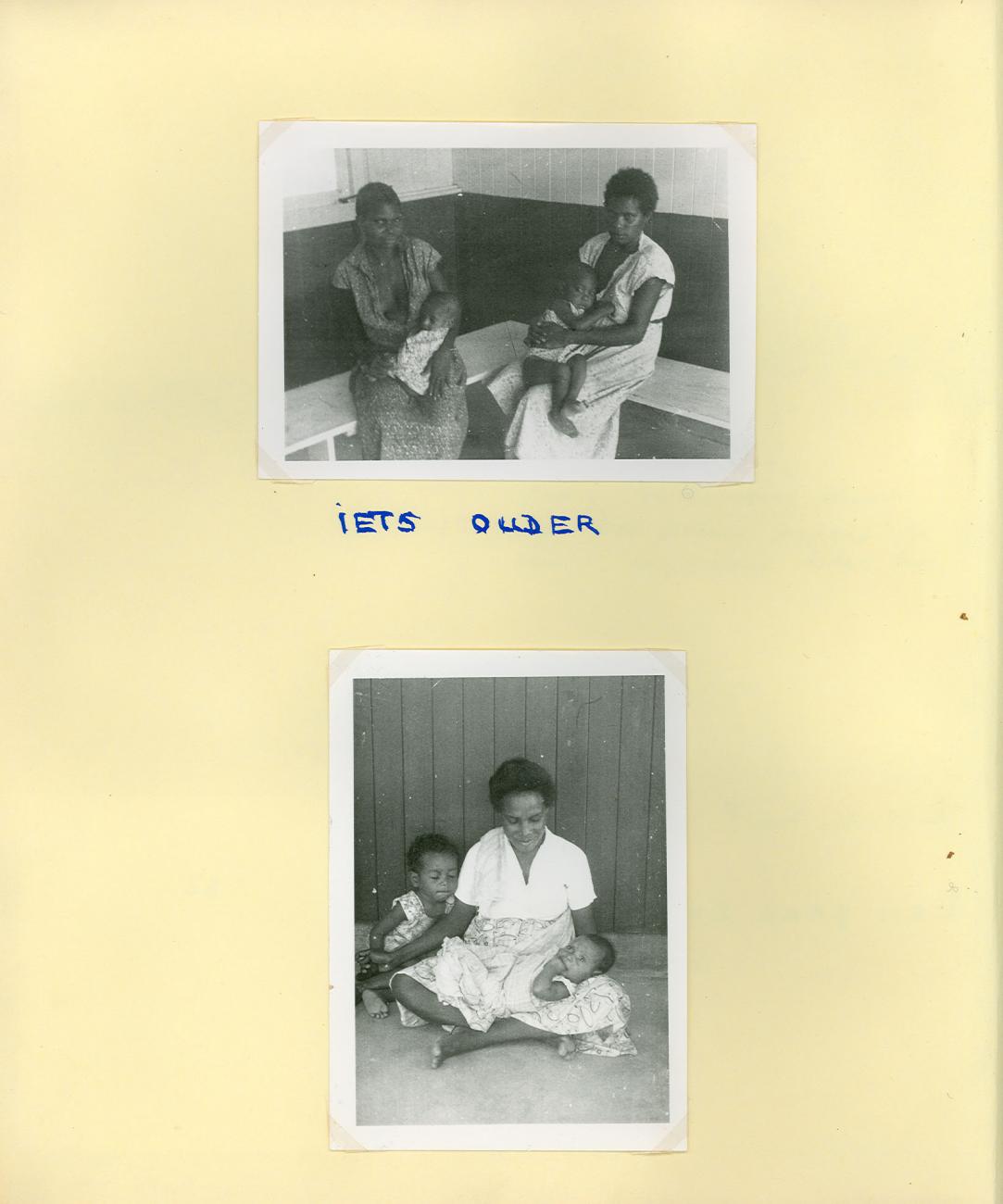 BD/83/12 - 
Papoea-vrouwen met kinderen in het ziekenhuis van Sarmi
