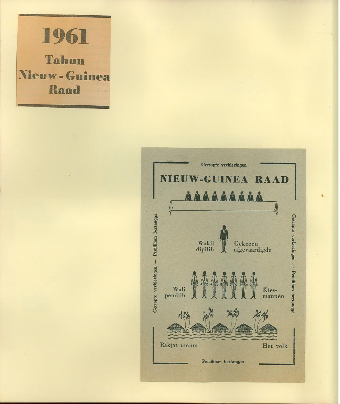 BD/83/26 - 
Informatie in Nederlands en Bahasa over de verkiezing van de Nieuw-Guinea Raad in 1961
