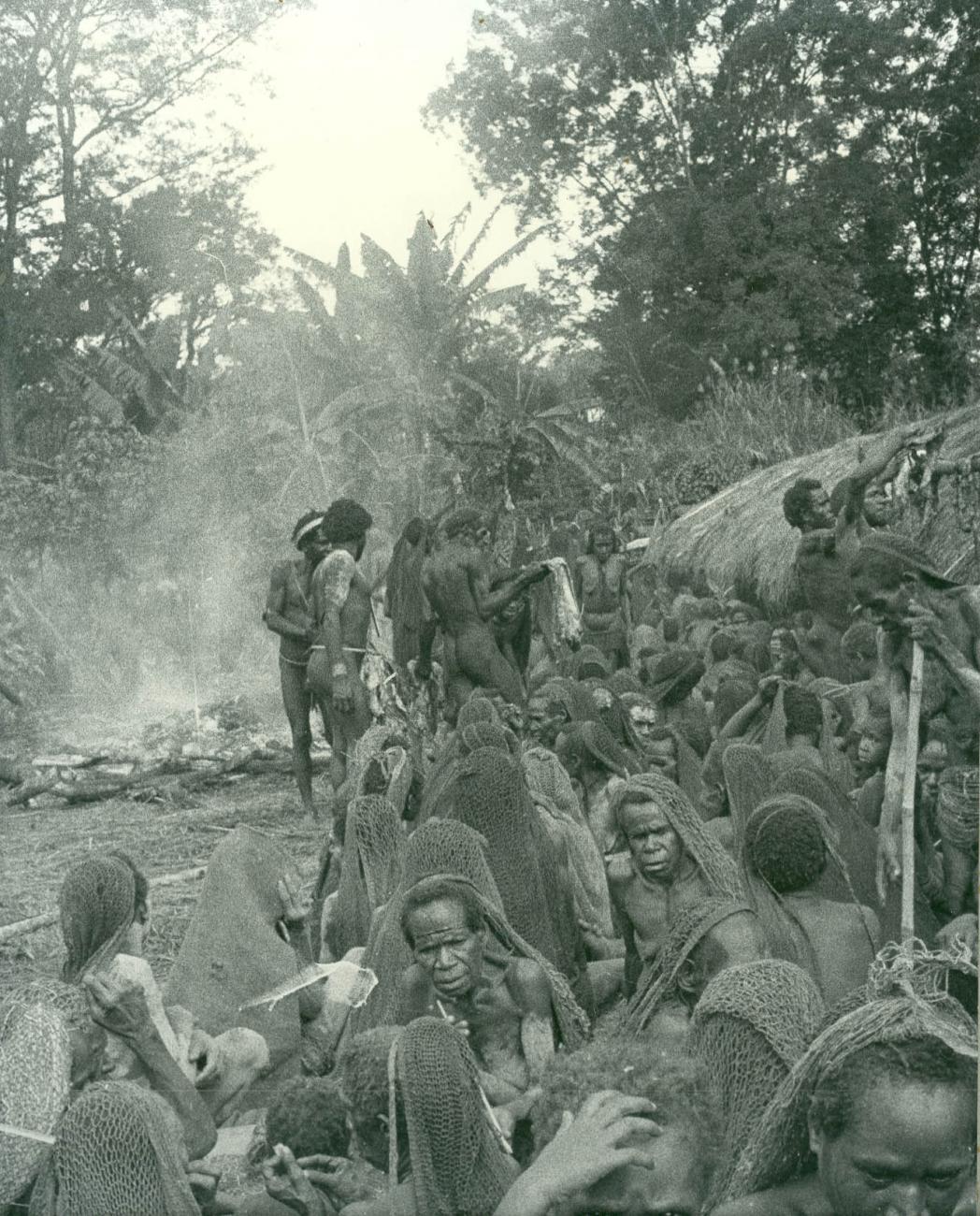 BD/40/71 - 
Mountainland inhabitants during pig feast
