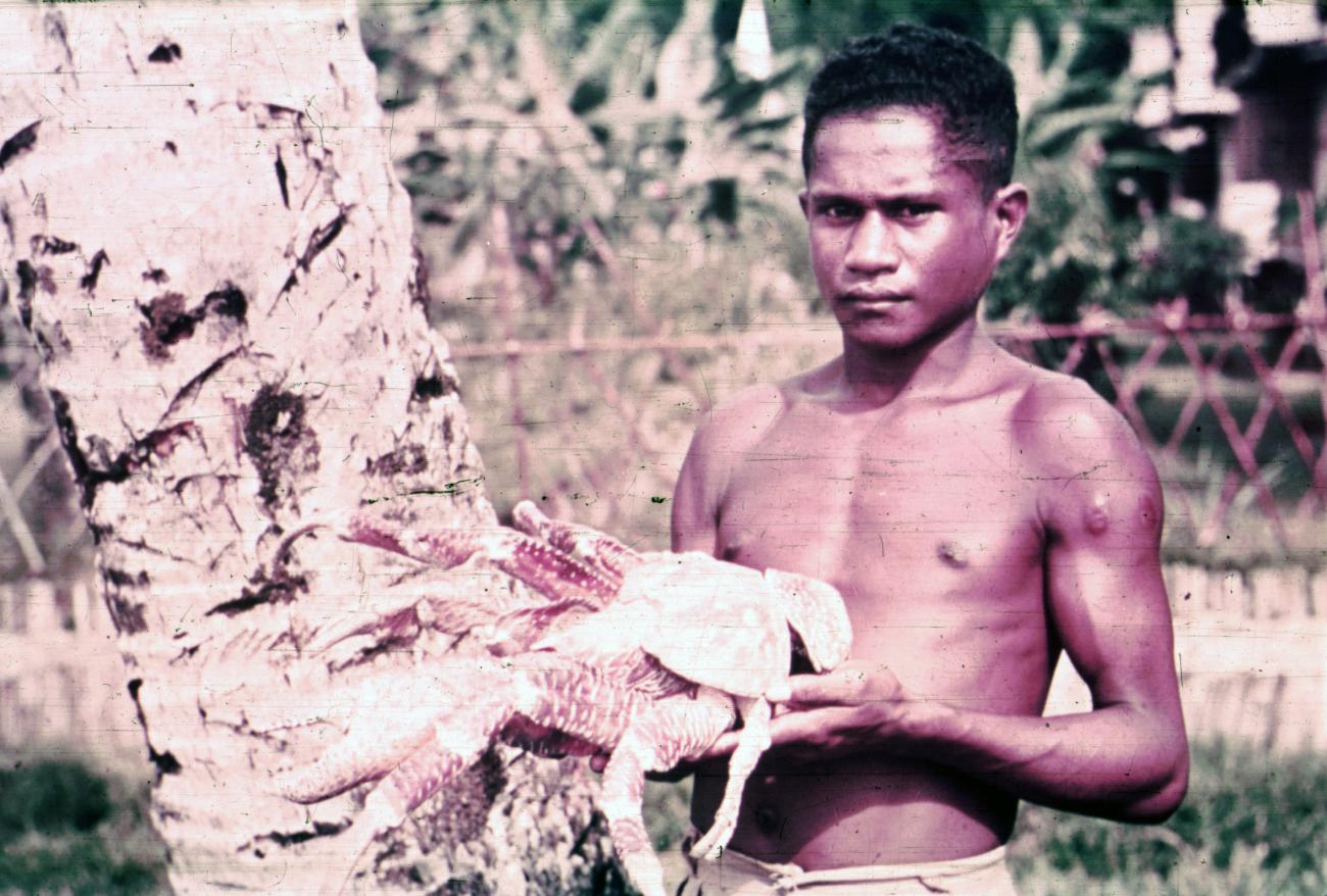 BD/186/8 - 
Jonge man met krab in handen
