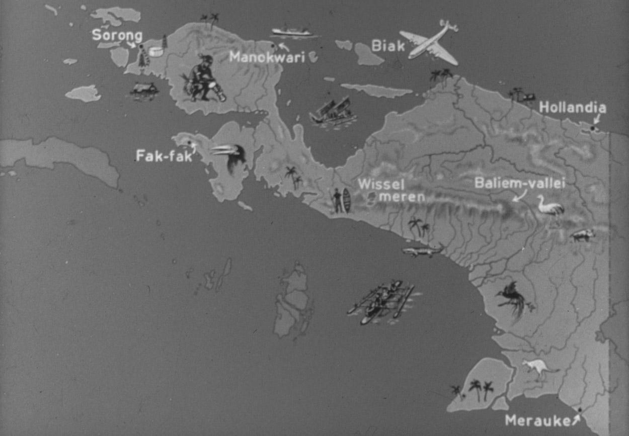 BD/285/124 - 
Gedetailleerde kaart Nieuw Guinea
