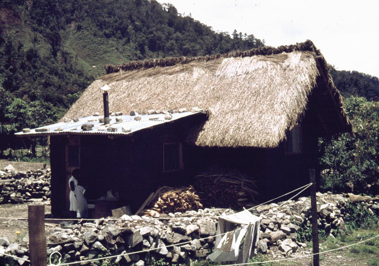 BD/289/103 - 
Papoea&#039;s bezig met bouw
