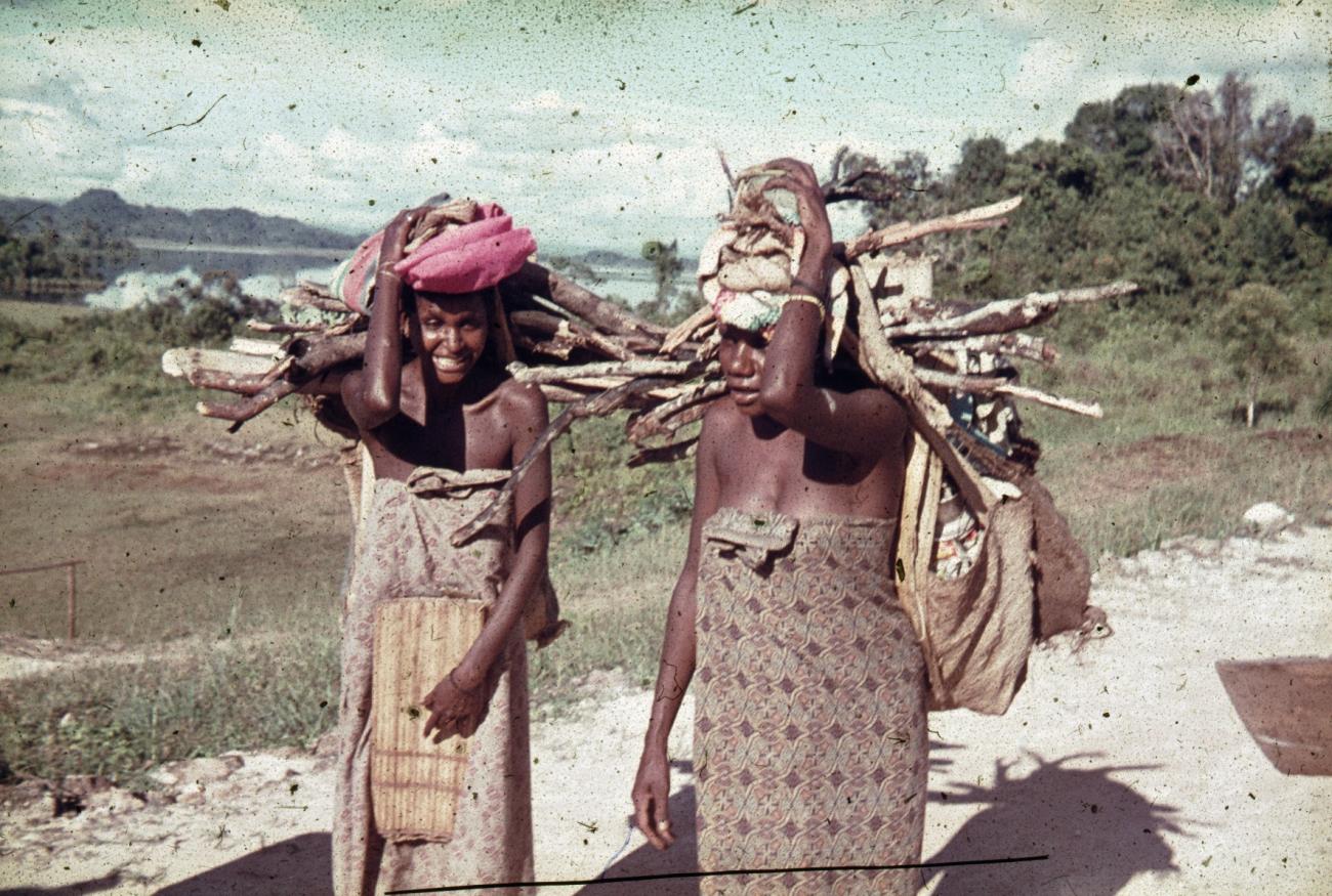 BD/289/249 - 
Twee vrouwen dragen  hout
