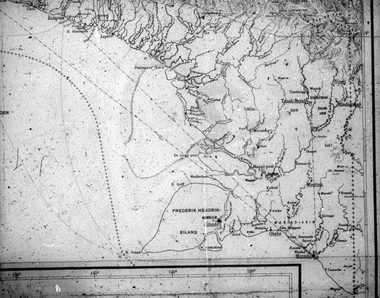 BD/66/181 - 
Kaart van  zuid Nieuw-Guinea
