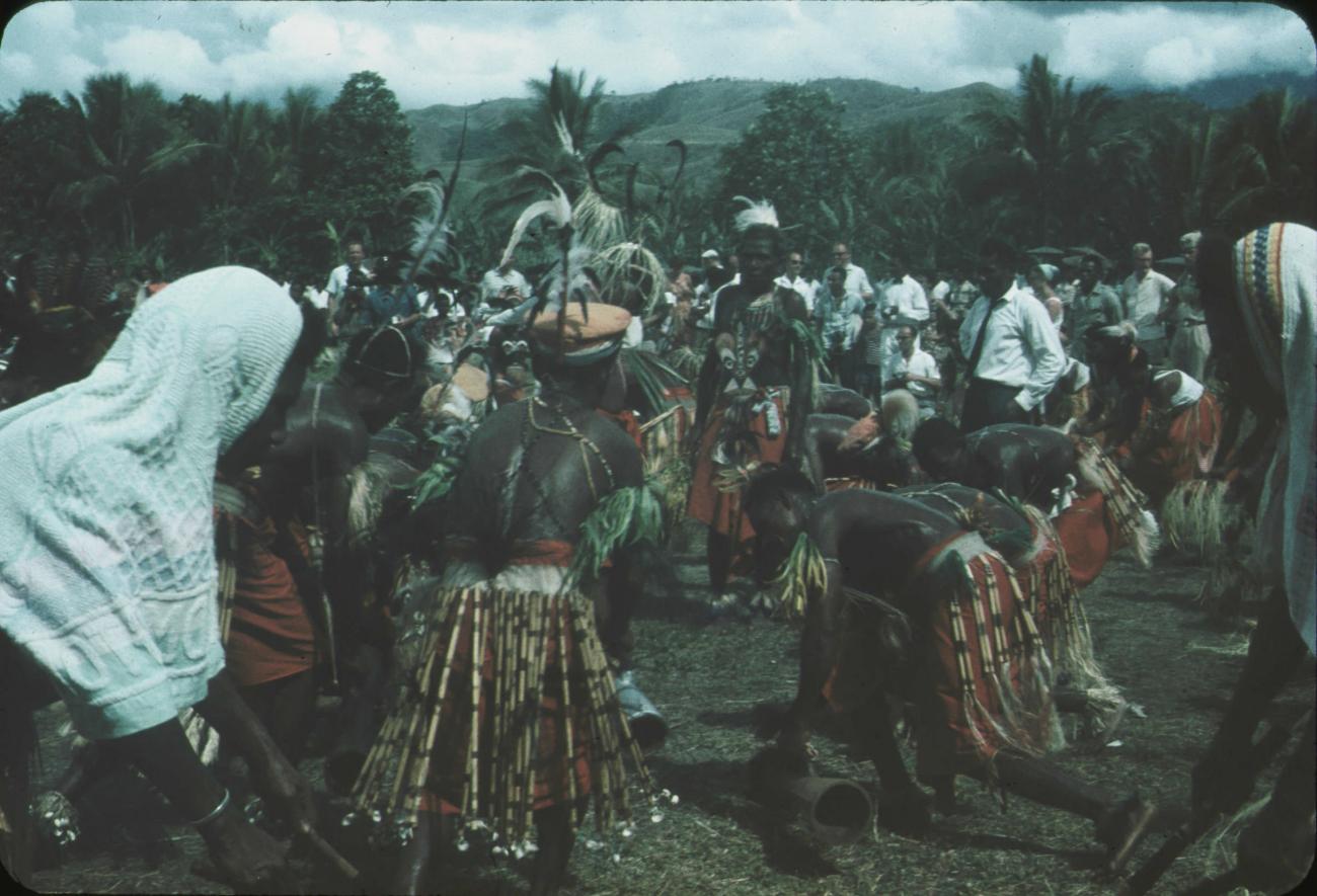 BD/171/16 - 
Festiviteit, dansende mannen in traditionele kleding. 
