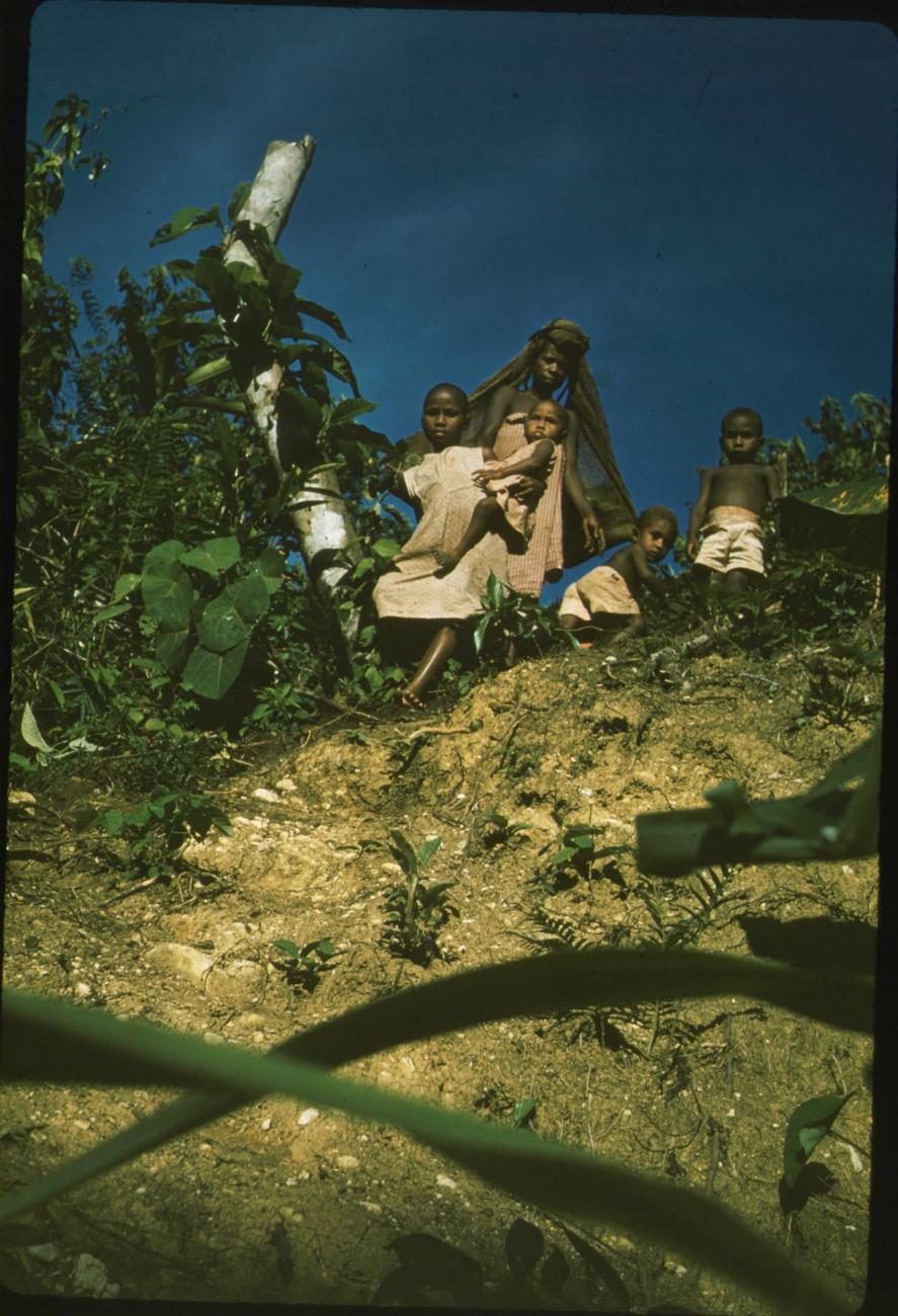 BD/171/205 - 
Vrouw met kinderen op heuvel.
