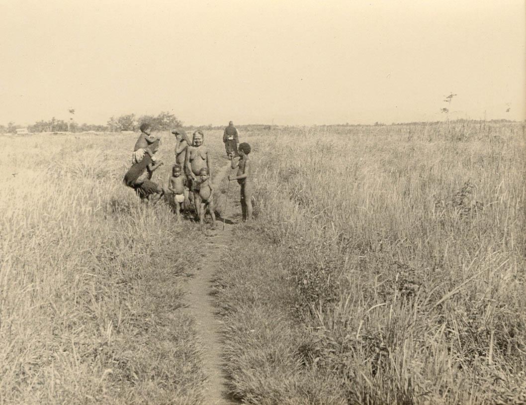 BD/269/1228 - 
Vrouwen met kinderen op pad in de Baliem-vallei
