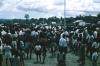 BD/171/1298 Bijeenkomst dorp met krijgers met rieten rokken